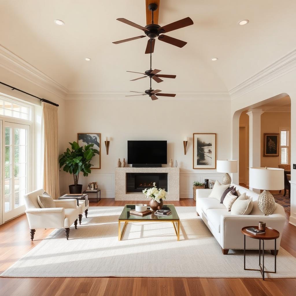 A warm, refined Florida home interior