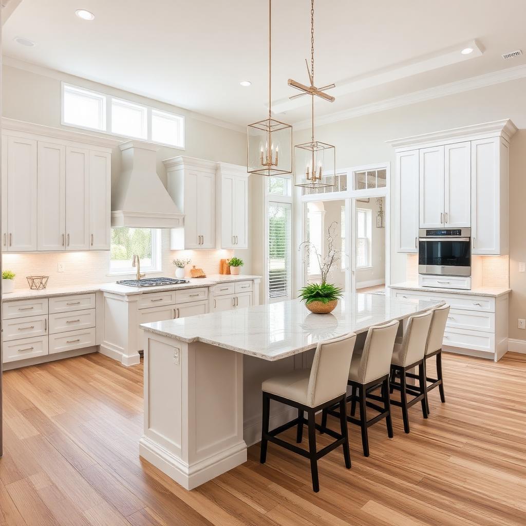 A bright, modern new construction interior